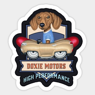 Dachshund Motors High Performance Sticker